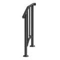Handrails 1-2 Step Outdoor Stair Carbon Steel Black Retro