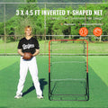 Baseball And Softball Rebounder Net, 3 x 4.5 ft PitchBack Baseball Pitching Nest, 3-Way Baseball, Softball Pitchback Net, Fielding Trainer, Bounce Back Net for Fielding/Throwing Practice
