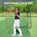 Baseball And Softball Rebounder Net, 3 x 4.5 ft PitchBack Baseball Pitching Nest, 3-Way Baseball, Softball Pitchback Net, Fielding Trainer, Bounce Back Net for Fielding/Throwing Practice