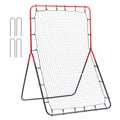 Baseball And Softball Rebounder Net, 3 x 4.5 ft PitchBack Baseball Pitching Nest, 3-Way Baseball, Softball Pitchback Net, Fielding Trainer, Bounce Back Net for Fielding/Throwing Practice