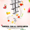750W Ice Cream Maker Blender 1740RPM Stainless Steel Mixer