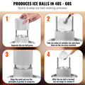 Artiss Ice Ball Press Kit Aircraft Alloy 60mm Whiskey Cocktail