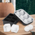 Silicone Ice Cube Tray Set 2-in-1 Large Square & Sphere Ball Maker BPA