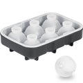Silicone Ice Cube Tray Set 2-in-1 Large Square & Sphere Ball Maker BPA
