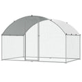 Large Metal Chicken Coop 9.8x6.5ft Walk-in Run Waterproof Cover