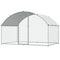 Large Metal Chicken Coop 9.8x6.5ft Walk-in Run Waterproof Cover