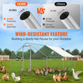 Large Metal Chicken Coop, 3x3.93x1.99 m Walk-in Chicken Runs for Yard with Cover, Spire Roof Hen House with Security Lock for Outdoor and Backyard, Farm, Duck Rabbit Cage Poultry Pen
