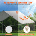 Metal Chicken Coop 3x3.93m Walk-in Hen House with Spire Roof Cover