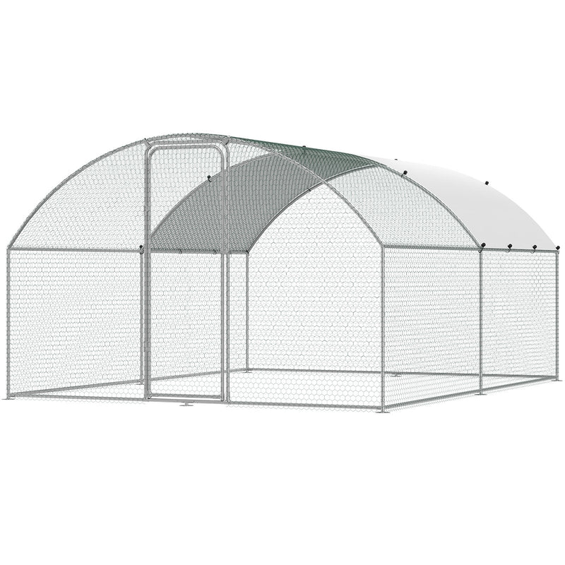 Large Metal Chicken Coop 9.8x12.9ft Walk in Hen House Waterproof