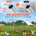 Large Metal Chicken Coop 9.8x12.9ft Walk in Hen House Waterproof
