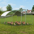 Large Metal Chicken Coop 9.8x12.9ft Walk in Hen House Waterproof