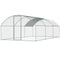 Chicken Coop 9.8x19.3x6.5ft Walk-in Run Dome Roof Lock Duck Rabbit