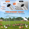 Chicken Coop 9.8x19.3x6.5ft Walk-in Run Dome Roof Lock Duck Rabbit