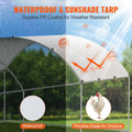 Chicken Coop 9.8x19.3x6.5ft Walk-in Run Dome Roof Lock Duck Rabbit