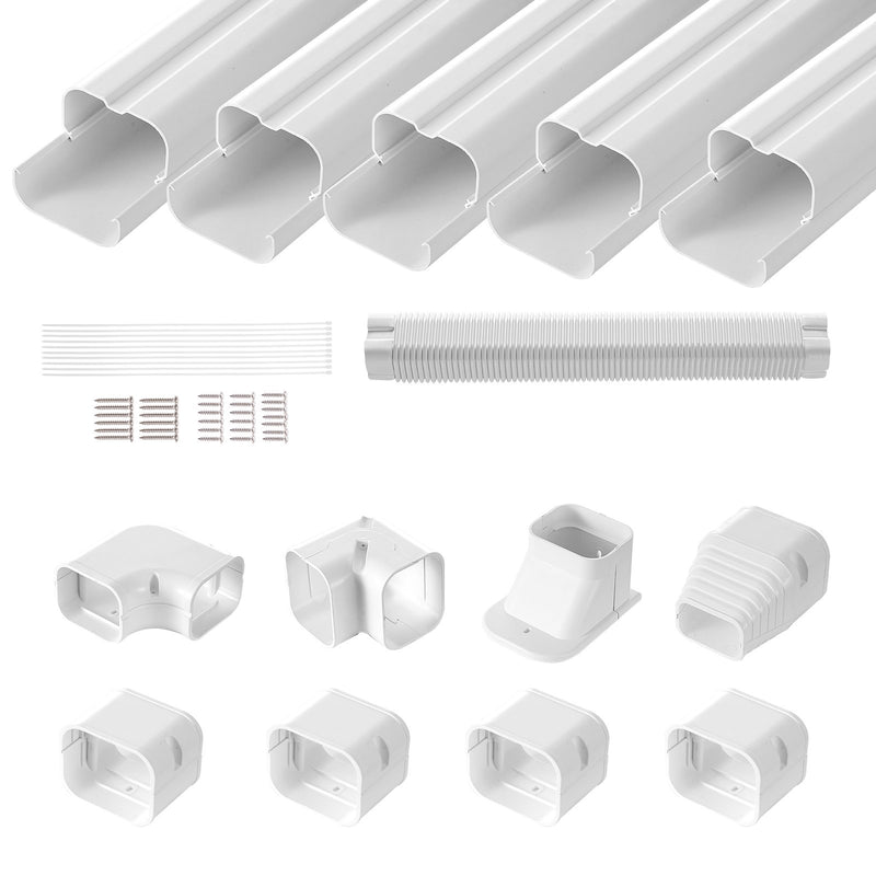 VEVOR Mini Split Line Set Cover 76.2mm 3.1m Paintable White