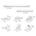 Mini Split Line Set Cover 76.2mm W 5350mm L, PVC Decorative Pipe Line Cover For Air Conditioner with 4 Straight Ducts & Full Components Easy to Install, Paintable for Heat Pumps, White