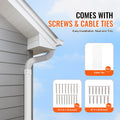 Mini Split Line Set Cover 76.2mm 5350mm White PVC Air Conditioner
