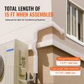 Mini Split Line Set Cover 76.2mm 5400mm PVC White Air Conditioner