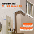 Mini Split Line Set Cover 76mm x 2270mm White Paintable