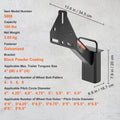 VEVOR Spare Tire Carrier 160kg Capacity 4 5 6 8 Lug Trailer Mount