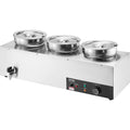Devanti 1200W 3x7.4QT Electric Soup Warmer Stainless Steel Bain Marie