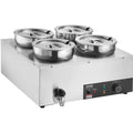 Commercial Soup Warmer 4x7.4Qt Pot Kettle Station Catering