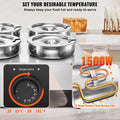 Commercial Soup Warmer 4x7.4Qt Pot Kettle Station Catering