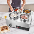 Commercial Soup Warmer 4x7.4Qt Pot Kettle Station Catering