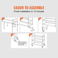 3-Tier Rolling Utility Cart 37.5