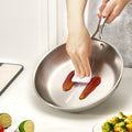 Tri-Ply Stainless Steel Frying Pan Set 3pc 240-320mm Induction