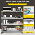Garage Shelf 4-Tier 150x45x155cm Stainless Steel Heavy Duty