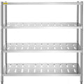 Garage Shelf 4-Tier 150x45x155cm Stainless Steel Heavy Duty