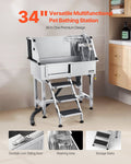 Dog Washing Station 86.4cm Stainless Steel Pet Grooming Tub