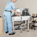 Dog Washing Station 86.4cm Stainless Steel Pet Grooming Tub