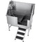 Dog Grooming Bath Tub 127cm Stainless Steel w Stairs Water Filter