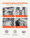 Stainless Steel Dog Washing Station 127cm w/ Stairs Faucet