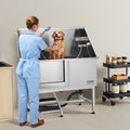 Stainless Steel Dog Washing Station 127cm w/ Stairs Faucet