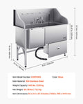 Dog Grooming Bath Tub 155cm Stainless Steel Ramp Water Filter