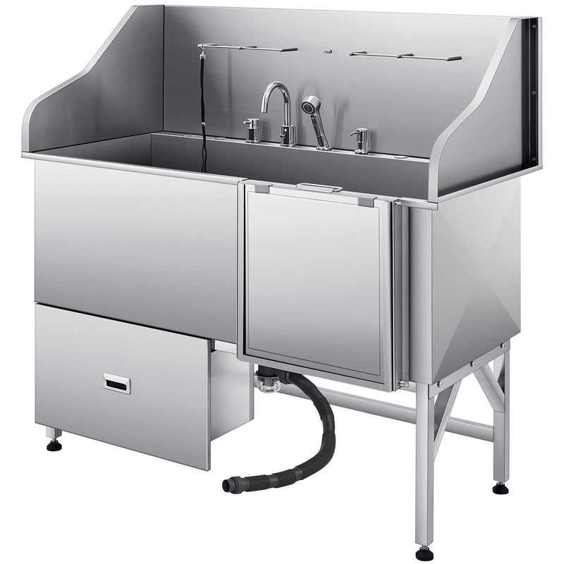 Cefito 155cm Dog Grooming Bath Tub Stainless Steel Ramp