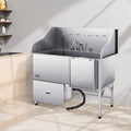 Cefito 155cm Dog Grooming Bath Tub Stainless Steel Ramp