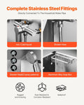 Stainless Steel Dog Bath Tub 157cm Pet Grooming Station Stairs Faucet