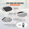 1.57M Pet Dog Bathing Station w/Ramp, Professional Stainless Steel Dog Grooming Tub w/ Soap Box, Faucet,Rich Accessory,Bathtub for Large,Medium,Small Pets, Washing Sink for Home(Left)