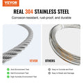 Wire Rope Kit 1.59mm 100.6m 304 Stainless Steel 2KN 7x7 Strands