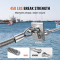 Wire Rope Kit 1.59mm 100.6m 304 Stainless Steel 2KN 7x7 Strands