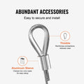 Wire Rope Kit 1.59mm 100.6m 304 Stainless Steel 2KN 7x7 Strands