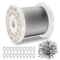 Wire Rope Kit 1.59mm 100.6m 304 Stainless Steel 2KN 7x7 Strands