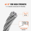 T316 Stainless Steel Wire Rope 3.18mm 7x7 182.3m Cable Railing