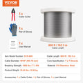 T316 Stainless Steel Wire Rope 3.18mm 7x7 182.3m Cable Railing