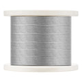 Wire Rope Kit, 3.18 mm 305 m 316 Stainless Steel Cable with Cutter and Gloves, 7.1KN Breaking Strength, 7x7 Strands Construction Marine Aircraft Grade for Handrail Stair Decking Fence Outdoors