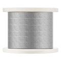Wire Rope Kit, 3.18 mm 305 m 316 Stainless Steel Cable with Cutter and Gloves, 7.1KN Breaking Strength, 7x7 Strands Construction Marine Aircraft Grade for Handrail Stair Decking Fence Outdoors